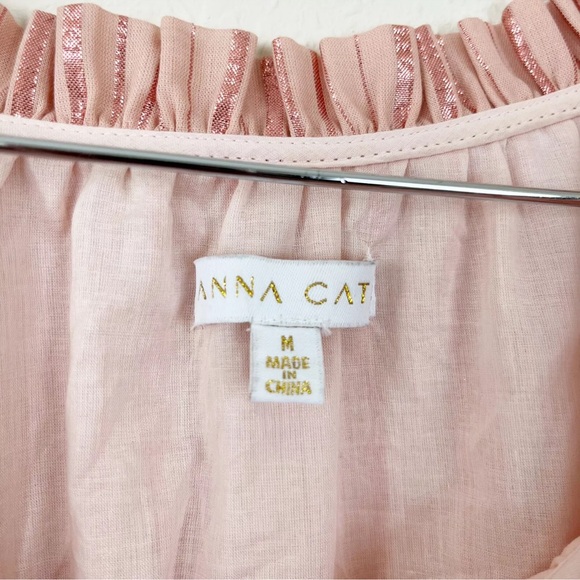 Anna Cate Metallic Striped Mini Dress Pink Medium - Picture 4 of 6